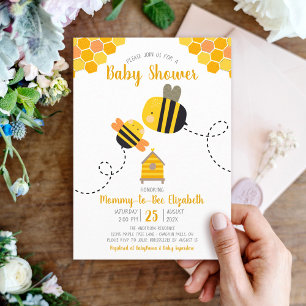 Invitación Dulce y Kawaii Cumpleaños de Mamá Abeja
