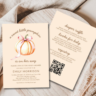 Invitación Dulce y Pequeña Calabacita Todo en Uno Fiesta de B