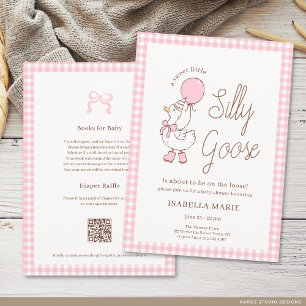 Invitación Dulce y Pequeña Tonta de Gansito Baby Shower