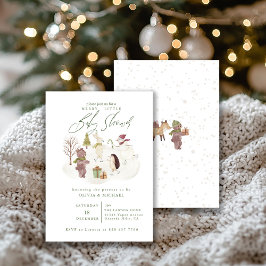 Invitación Dulce y Pequeño Baby Shower de Navidad