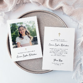Invitación Dulce y simple | Foto Primera Comunión Sagrada
