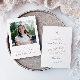 Invitación Dulce y simple | Foto Primera Comunión Sagrada