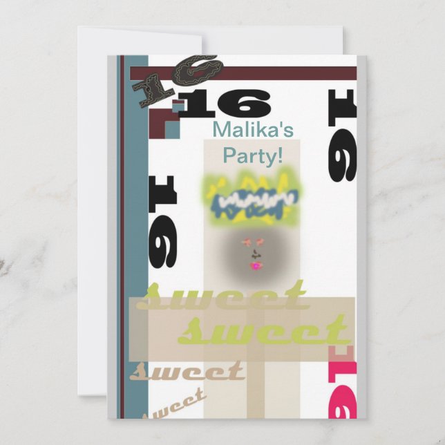 Invitación Dulces 16 (Anverso)