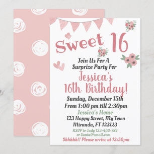 Invitación dulces 16 años