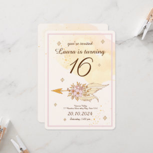 Invitación Dulces 16 Atrapasueños Tribal Boho