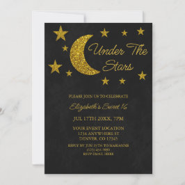 Invitación Dulces 16 Cumpleaños Bajo Las Estrellas