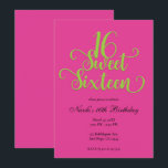 Invitación Dulces 16 Cumpleaños Fiesta Rosa y Verde Lima<br><div class="desc">Personalice para su evento.</div>