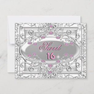 Invitación Dulces 16 Dieciséis Cumpleaños 16º Fiesta de Cumpl