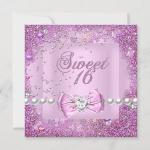 Invitación Dulces 16 Dulces Dieciséis Perla Rosa Bonita