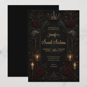 Invitación Dulces 16 góticos vintage