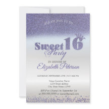 Dulces 16 Purpura Brillo Bokeh Ombre, Tiara con Br