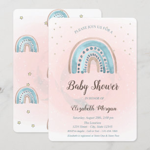 Invitación Dulces Arcoíris Cumpleaños de Bebé