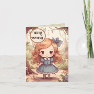 Invitación Dulces Aventuras de Alice en el País de las Maravi