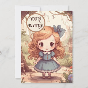Invitación Dulces Aventuras de Alicia en el País de las Marav