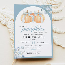 Invitación Dulces Calabacines En Camino Cumpleaños De Gemelos