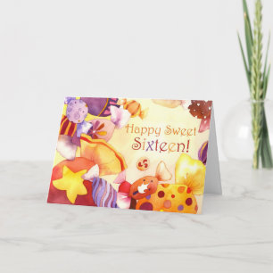 Invitación Dulces caramelos por el día 16