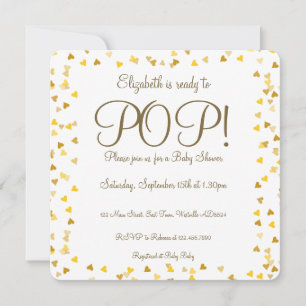 Invitación Dulces Corazones de Amor Listos para Estallar Baby