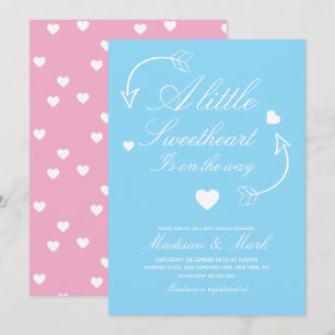 Invitación Dulces Corazones Flotantes Corazones Azul Fiesta d