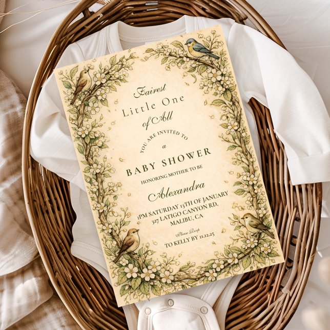 Invitación Dulces Cumpleaños Bebé Libro de Aves del Bosque (Subido por el creador)