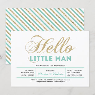 Invitación Dulces Cumpleaños Niño   Tipografía Moderna en Dor