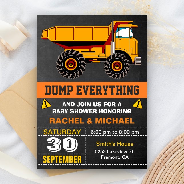 Invitación Dulces Cumpleaños para el Bebe de Construcción con (Subido por el creador)