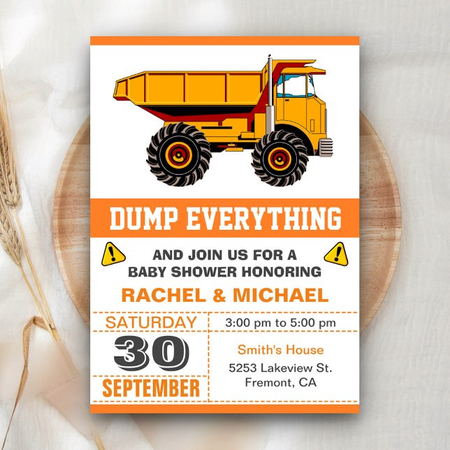 Invitación Dulces Cumpleaños para el Bebe de Construcción con (Subido por el creador)