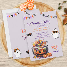 Invitación Dulces de Calabaza Coloridos para Niños en Hallowe