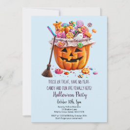 Invitación Dulces de calabaza fiesta de Halloween en la sala