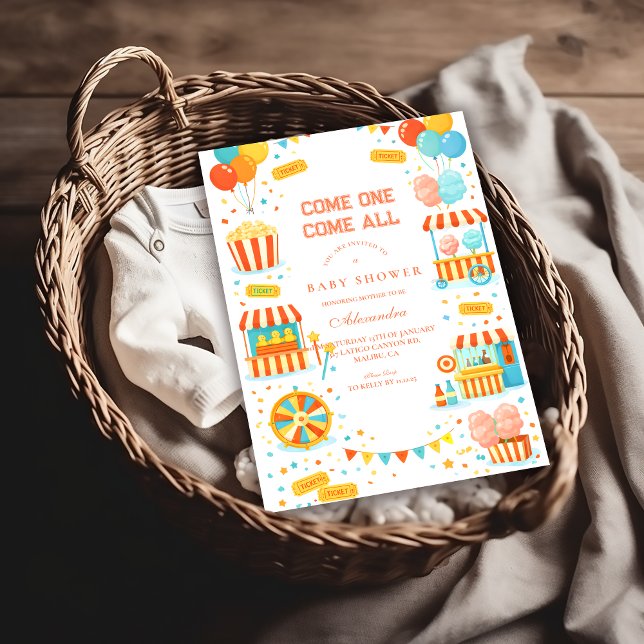 Invitación Dulces de Carnaval Circuito de Baby Shower (Subido por el creador)