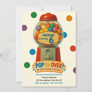 Invitación Dulces De Chicles Para Cumpleaños De Niños