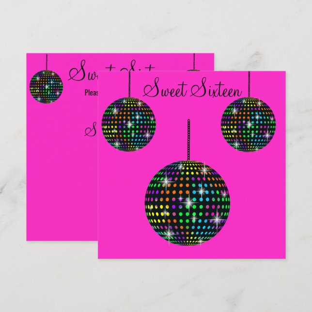 INVITACIÓN DULCES DE DISCOBAL DE PINO FLURO DIECISÉIS FIESTAS (Anverso / Reverso)