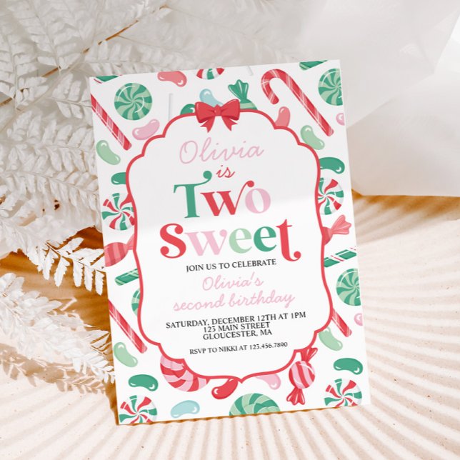 Invitación Dulces de Navidad Two Sweet cumpleaños 2 (Subido por el creador)