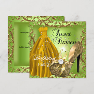 Invitación Dulces dieciséis 16 Cumpleaños Fiesta Vestido Lima