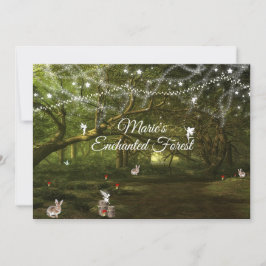 Invitación Dulces Dieciséis, Bosque Encantado, Hadas, Persona