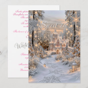Invitación Dulces Dieciséis Castillo de Princesa País de las 