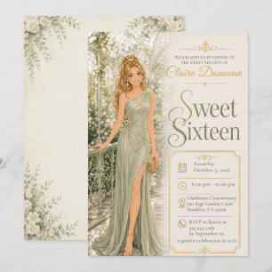Invitación Dulces Dieciséis Conservatorio Verde
