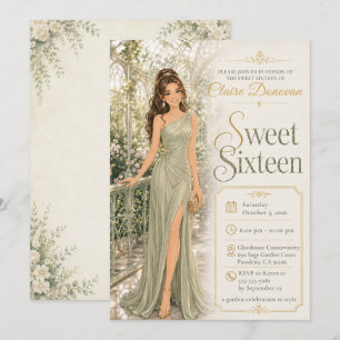 Invitación Dulces Dieciséis Conservatorio Verde