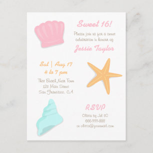 Invitación Dulces Dieciséis Cumpleaños Fiesta de Caracoles de