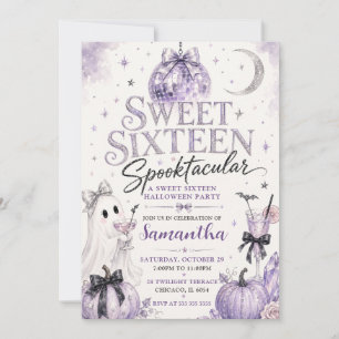 Invitación Dulces Dieciséis Fiesta Glam Pastel Espeluznante