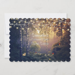 Invitación Dulces dieciséis, luces de cervatillo del bosque e