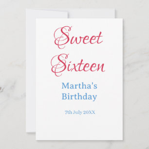 Invitación Dulces dieciséis nombre rosa fecha caligrafía boho