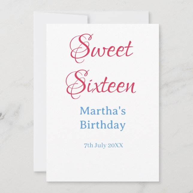 Invitación Dulces dieciséis nombre rosa fecha caligrafía boho (Anverso)