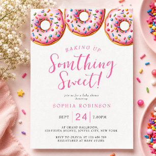 Invitación Dulces Donas para la Celebración de la Bebé Niña
