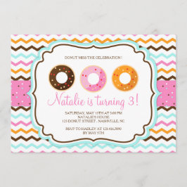 Invitación Dulces Donuts Fiesta de Cumpleaños