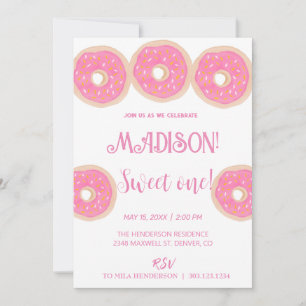 Invitación Dulces dulces, colores arcoiris, dulce primer cump