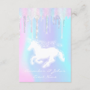 Invitación Dulces holográficos Fiesta unicornio dulce 16ª sir