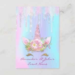 Invitación Dulces holográficos Fiesta unicornio Dulce sirena