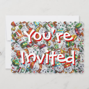 Invitación Dulces hombres de nieve te invitan de vuelta a la 