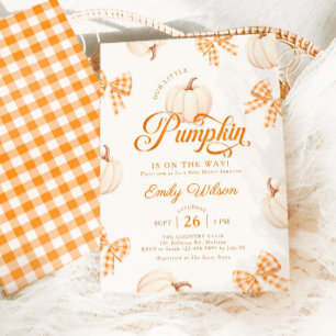 Invitación Dulces lazos de gingham de calabacita Celebración 