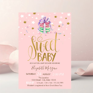 Invitación Dulces Macarons Franceses Baby Shower